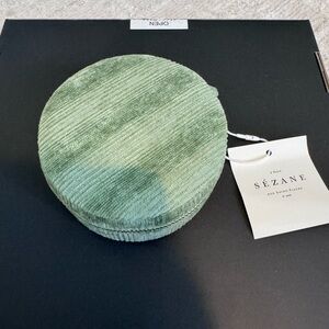 Sezane Green Corduroy Jewelry Box
